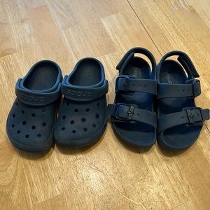 TODDLER SIZE 8 CROCS + SANDLE BUNDLE